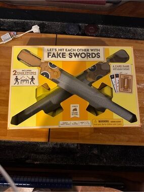 Let's Hit Each Other With Fake Swords Foam Sword Card Game Exploding Kittens